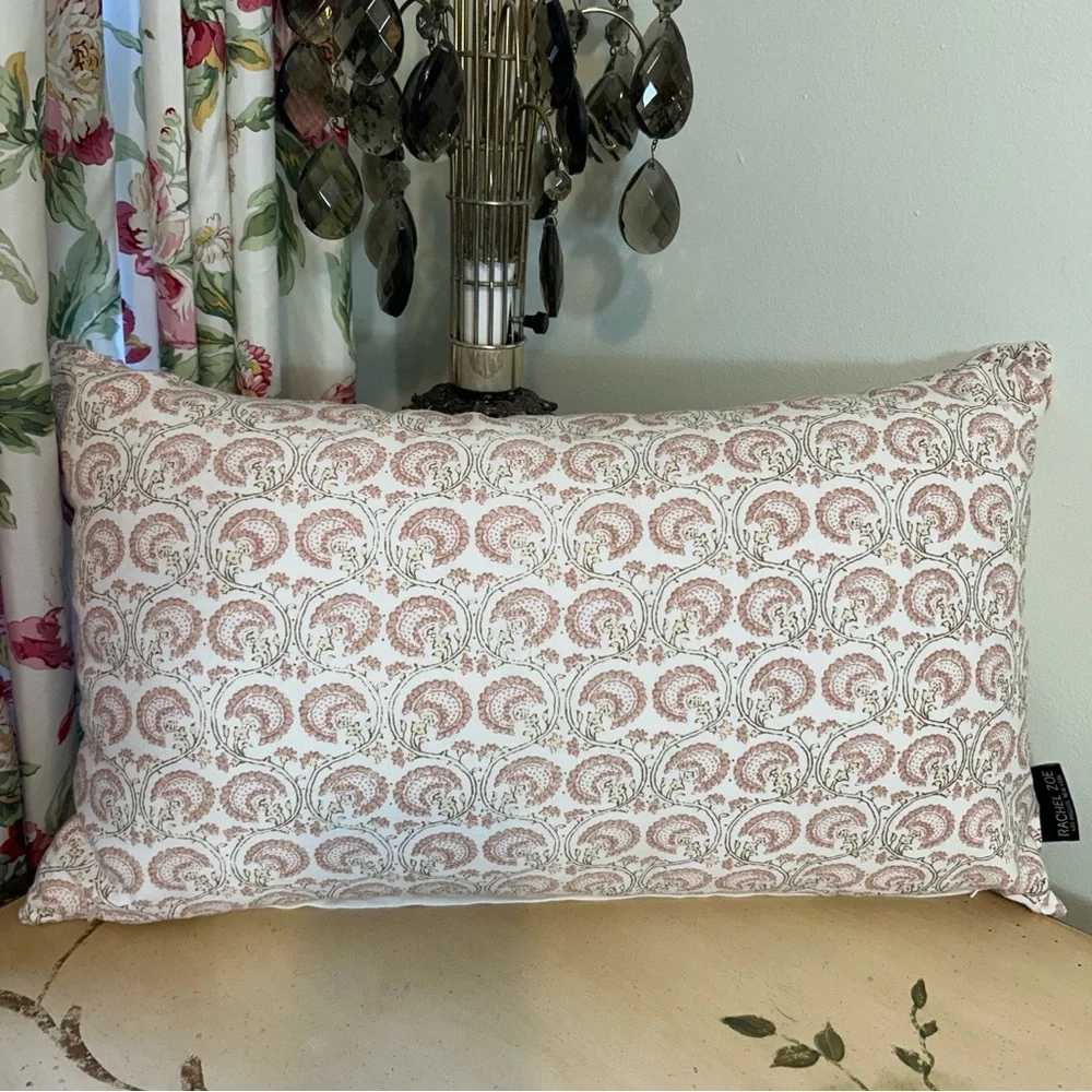 Rachel Zoe Decorative Floral Accent Throw Lumbar Pillow